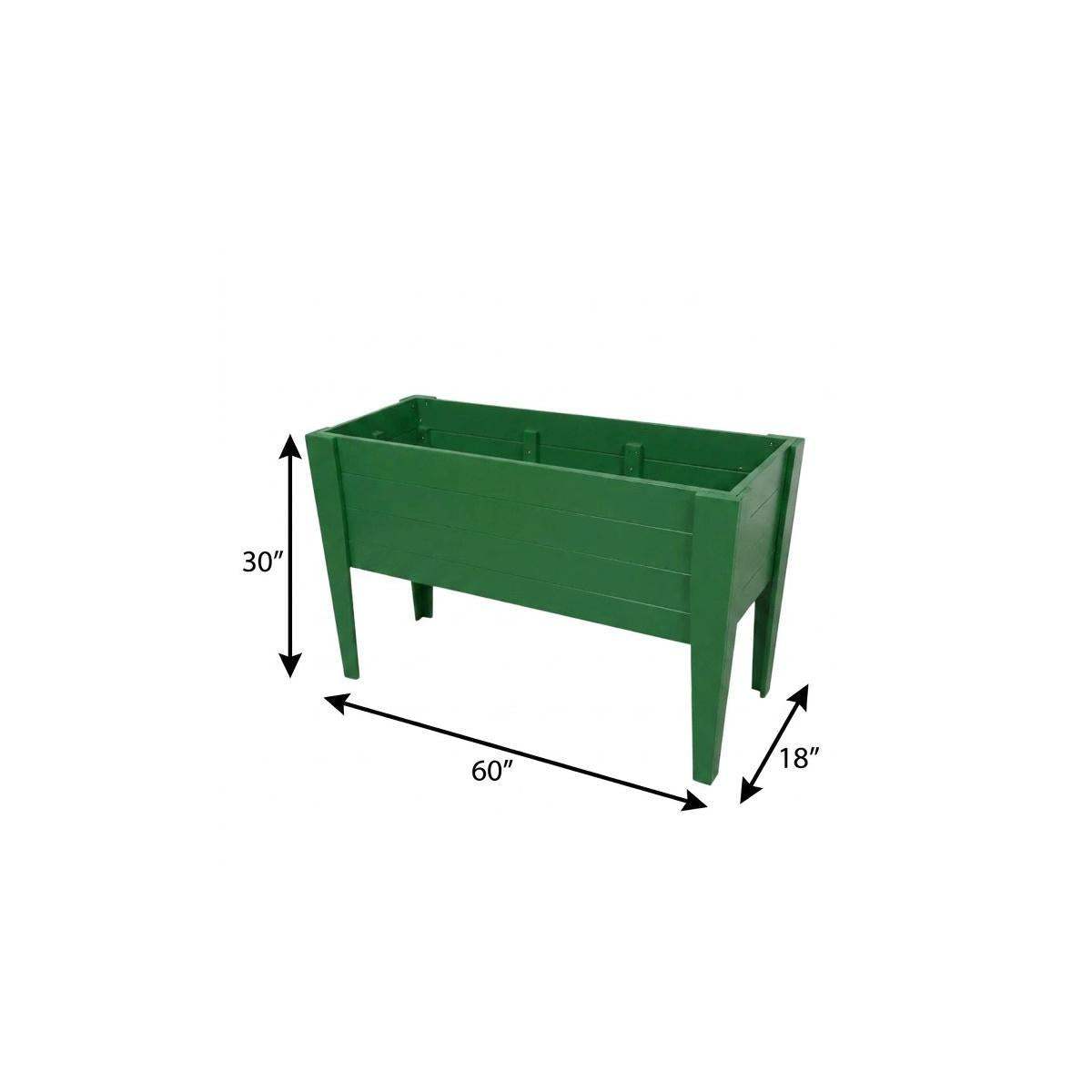 30" X 60" Green Heavy Duty Plastic Rectangular Raised Garden Bed - HomeRoots - Flyclothing LLC