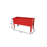 30" X 60" Red Heavy Duty Plastic Rectangular Raised Garden Bed - HomeRoots - Flyclothing LLC