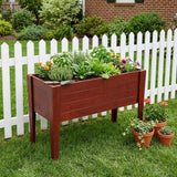 30" X 60" Mahogany Heavy Duty Plastic Rectangular Raised Garden Bed - HomeRoots - Flyclothing LLC