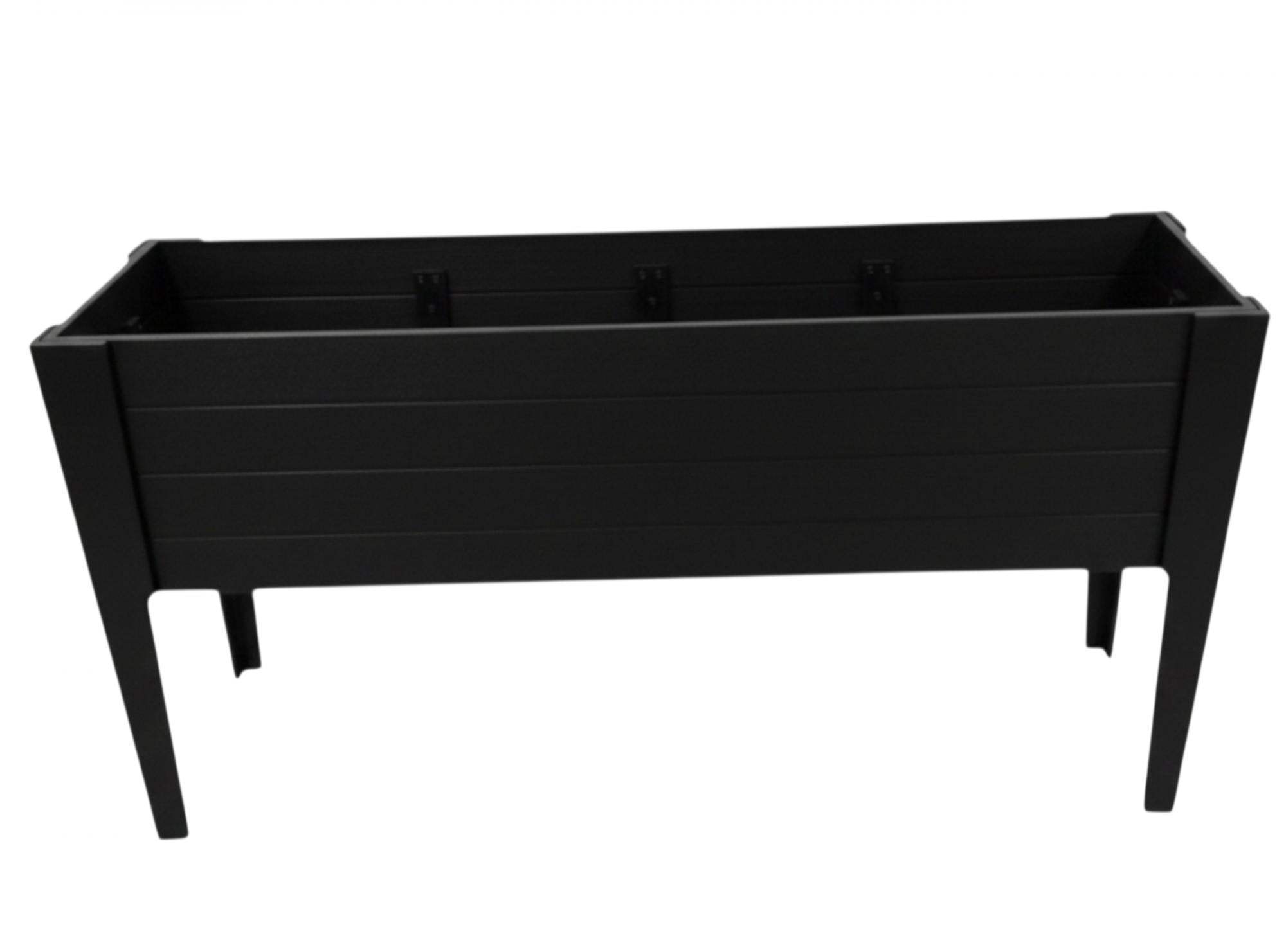 30" X 72" Black Heavy Duty Plastic Rectangular Raised Garden Bed - HomeRoots - Flyclothing LLC