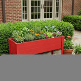 30" X 72" Red Heavy Duty Plastic Rectangular Raised Garden Bed - HomeRoots - Flyclothing LLC