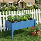 30" X 72" Blue Heavy Duty Plastic Rectangular Raised Garden Bed - HomeRoots - Flyclothing LLC
