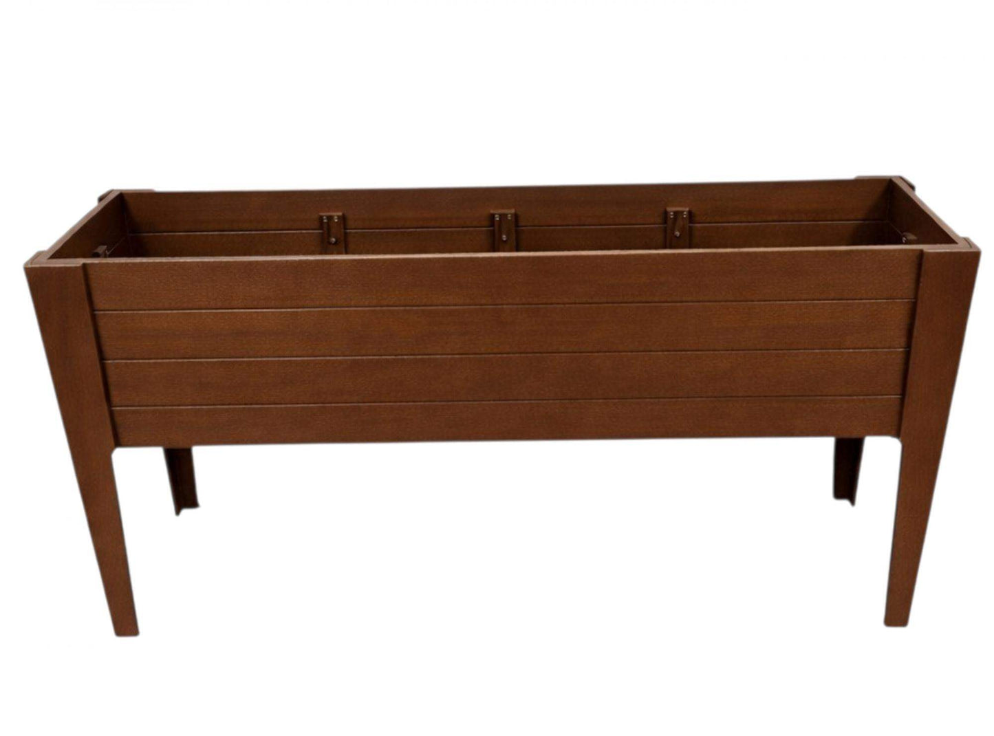 30" X 72" Walnut Heavy Duty Plastic Rectangular Raised Garden Bed - HomeRoots - Flyclothing LLC