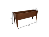 30" X 72" Walnut Heavy Duty Plastic Rectangular Raised Garden Bed - HomeRoots - Flyclothing LLC