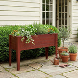 30" X 72" Mahogany Heavy Duty Plastic Rectangular Raised Garden Bed - HomeRoots - Flyclothing LLC