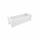 8" X 24" White Heavy Duty Plastic Rectangular Railing Planter - HomeRoots - Flyclothing LLC