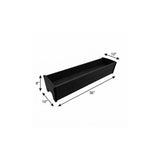 8" X 36" Black Heavy Duty Plastic Rectangular Railing Planter - HomeRoots - Flyclothing LLC