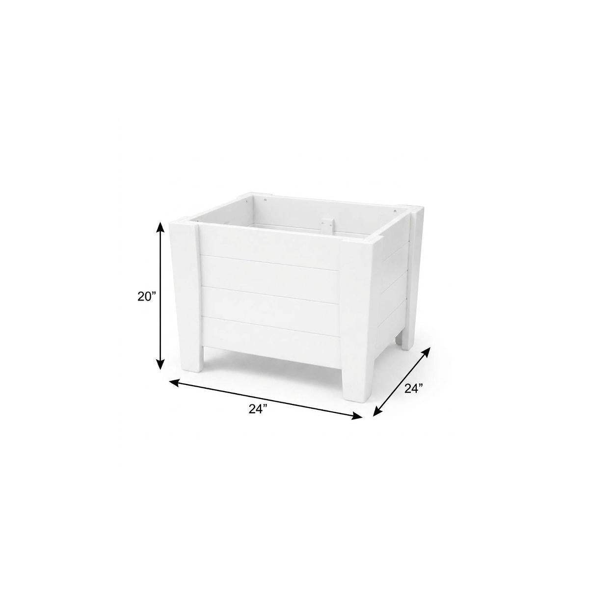 20" X 24" White Heavy Duty Plastic Square Planter Box - HomeRoots - Flyclothing LLC