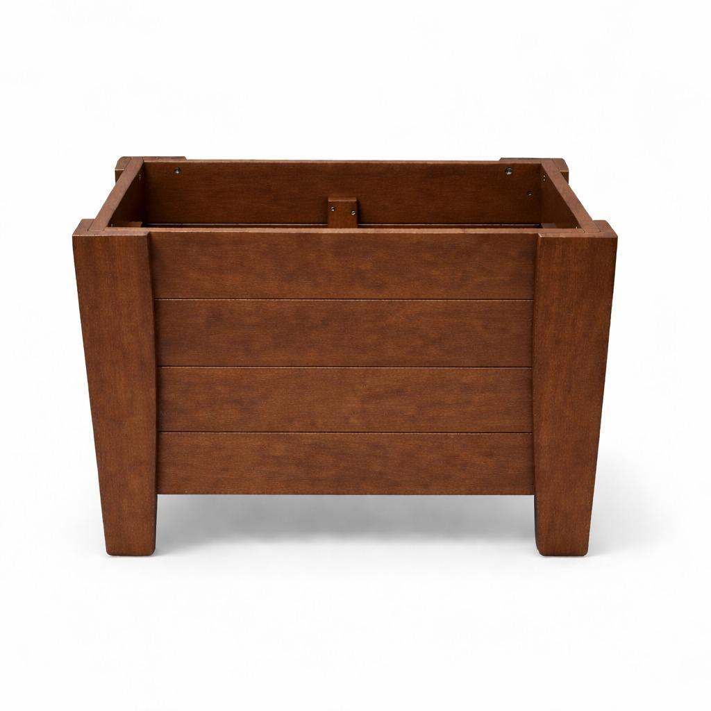 20" X 24" Walnut Heavy Duty Plastic Square Planter Box - HomeRoots - Flyclothing LLC