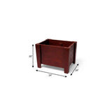 20" X 24" Mahogany Heavy Duty Plastic Square Planter Box - HomeRoots - Flyclothing LLC