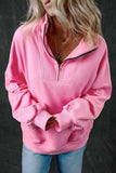 Half Zip Long Sleeve Sweatshirt - Trendsi - Flyclothing LLC