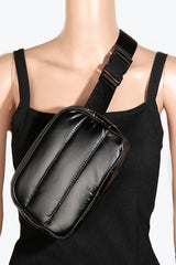 Fame Quilted Nylon Crossbody Bag - Trendsi