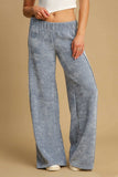 Umgee Elastic Waist Wide Leg Pants - Trendsi - Flyclothing LLC
