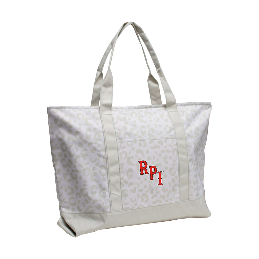 Rensselaer Poly Tech Leopard Pattern Tote - Logo Brands - Flyclothing LLC