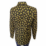 Women's Vintage Brown Sunflower Print Western Shirt - Rockmount Ranch Wear - Flyclothing LLC