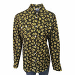 Rockmount Ranch Ware Women's Vintage Brown Sunflower Print Western Shirt
