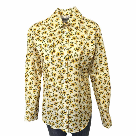 Rockmount Ranch Ware Women's Vintage Yellow Sunflower Print Western Shirt - Rockmount Clothing - Flyclothing LLC