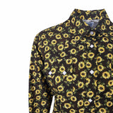 Women's Vintage Brown Sunflower Print Western Shirt - Rockmount Ranch Wear - Flyclothing LLC