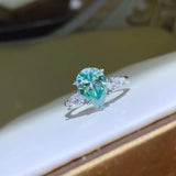2 Carat 925 Sterling Silver Moissanite Ring - Trendsi