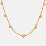 Titanium Steel Zircon Heart Necklace - Trendsi - Flyclothing LLC