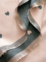Heart Raw Hem Scarf - Trendsi - Flyclothing LLC