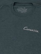 Chevy Corvette C1 Front and Back Print T-Shirt - Navy Heather