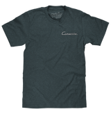 Chevy Corvette C1 Front and Back Print T-Shirt - Navy Heather
