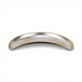 8" Silver And Gold Metal Handmade Crescent Trinket Tray - HomeRoots - Flyclothing LLC