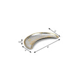 8" Silver And Gold Metal Handmade Crescent Trinket Tray - HomeRoots - Flyclothing LLC