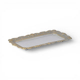 12" Blue Gray Silver And Gold Metal Handmade Trinket Tray - HomeRoots - Flyclothing LLC