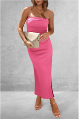Slit Tube Midi Dress - Trendsi - Flyclothing LLC