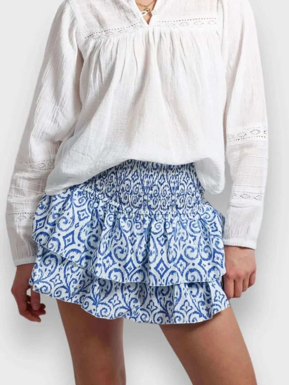 Layered Mini Skirt - Trendsi - Flyclothing LLC