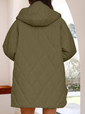 Slit Snap Down Long Sleeve Hooded Jacket - Trendsi - Flyclothing LLC
