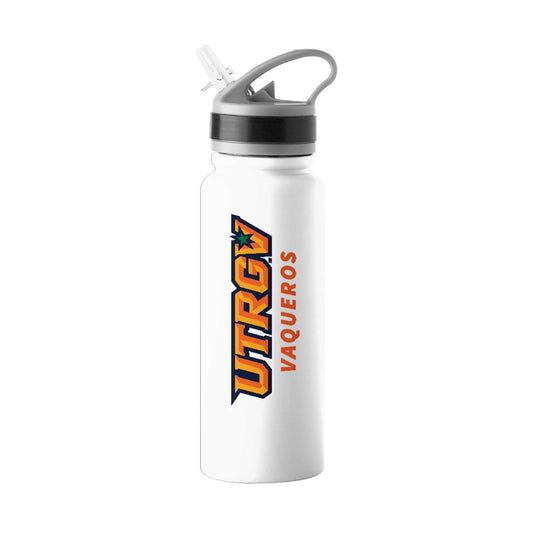 University of Texas Rio Grand Valley White 25oz SingleWall FlipTop Bottle - Logo Brands - Flyclothing LLC