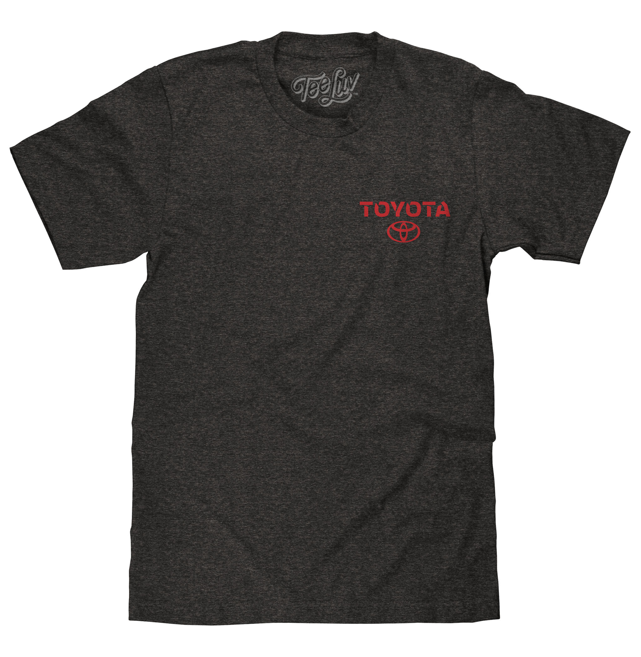 Toyota Drive Your Dreams Left Chest Front and Back Logo T-Shirt - Charcoal Heather