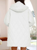 Slit Snap Down Long Sleeve Hooded Jacket - Trendsi - Flyclothing LLC
