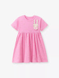 Children's Bunny Applique Casual Dress - Trendsi - Flyclothing LLC