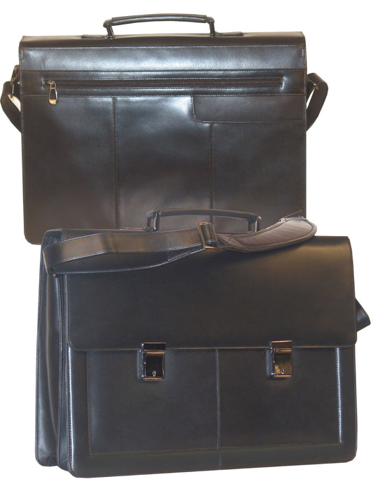 Scully Leather flap-over computer brief