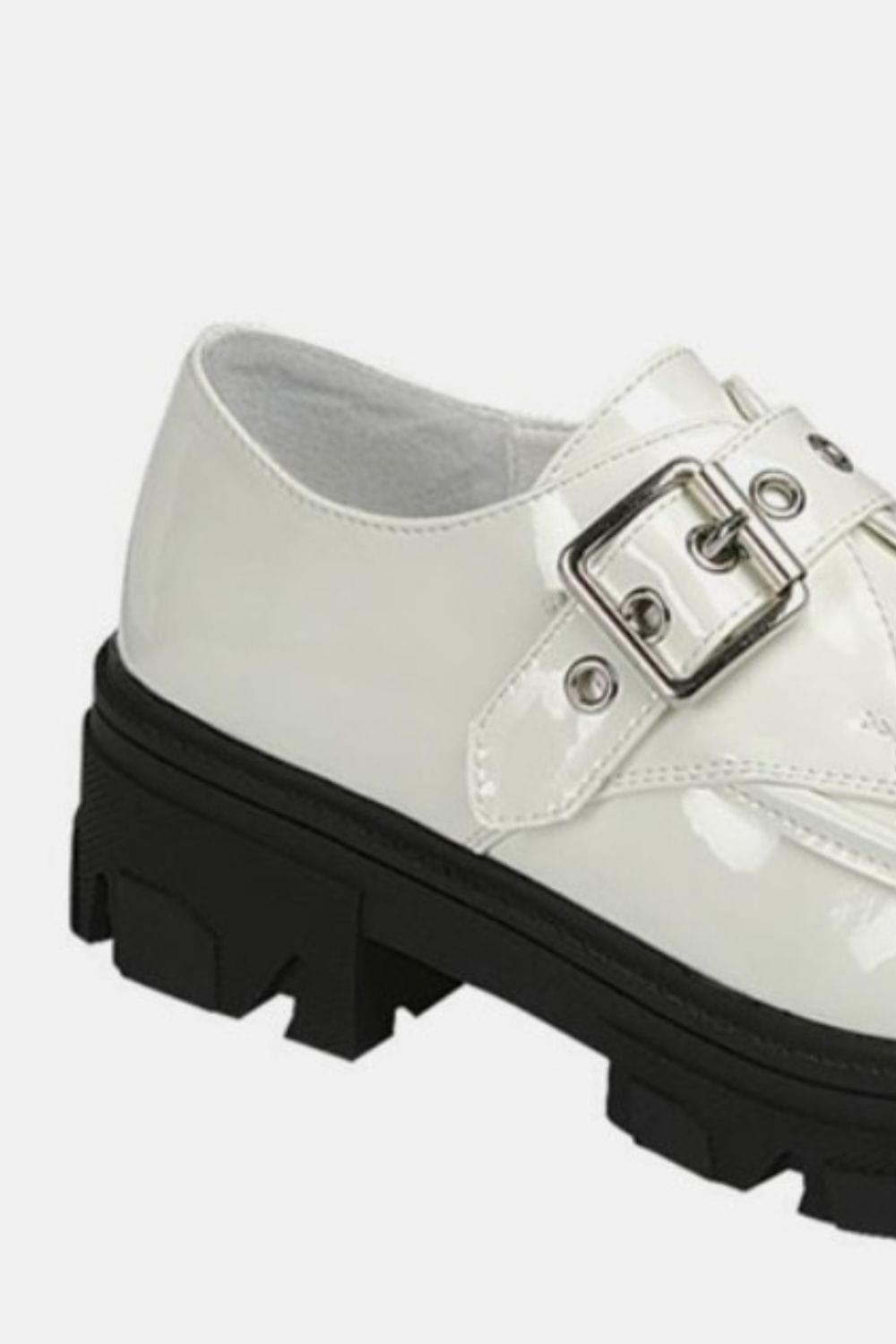 Forever Link Buckled Platform Lug Sole Loafers - Trendsi