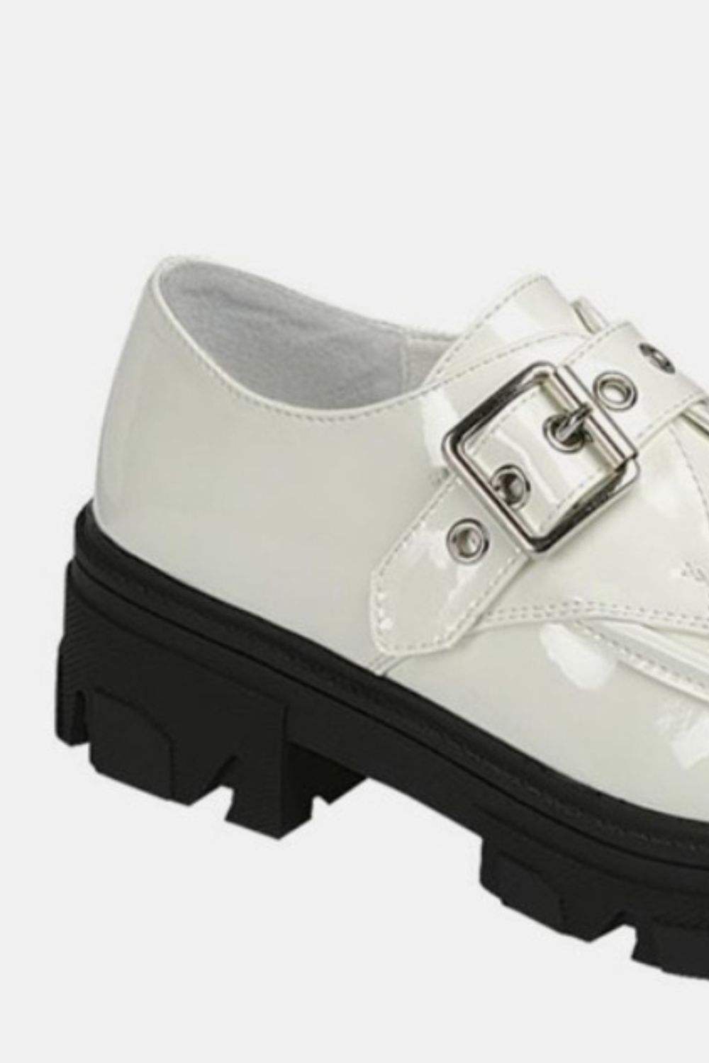 Forever Link Buckled Platform Lug Sole Loafers - Trendsi - Flyclothing LLC