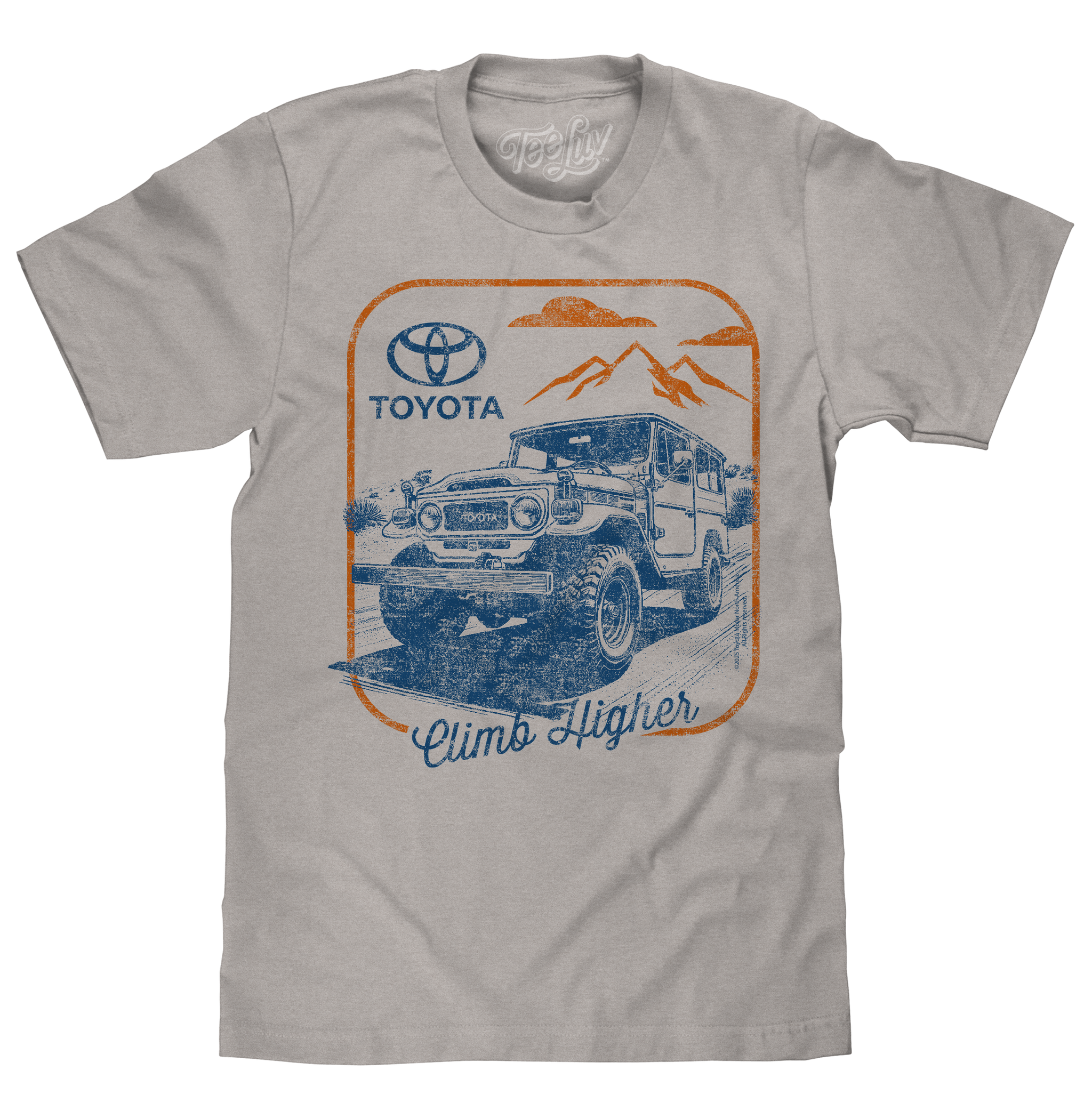 Retro Toyota Land Cruiser Climb Higher T-Shirt - Light Gray