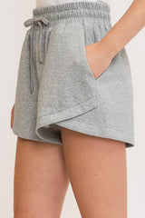 Umgee Full Size Drawstring Sweatshorts with Pockets Plus Size - Trendsi - Flyclothing LLC