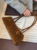 Solid Color Shoulder Bag - Trendsi - Flyclothing LLC
