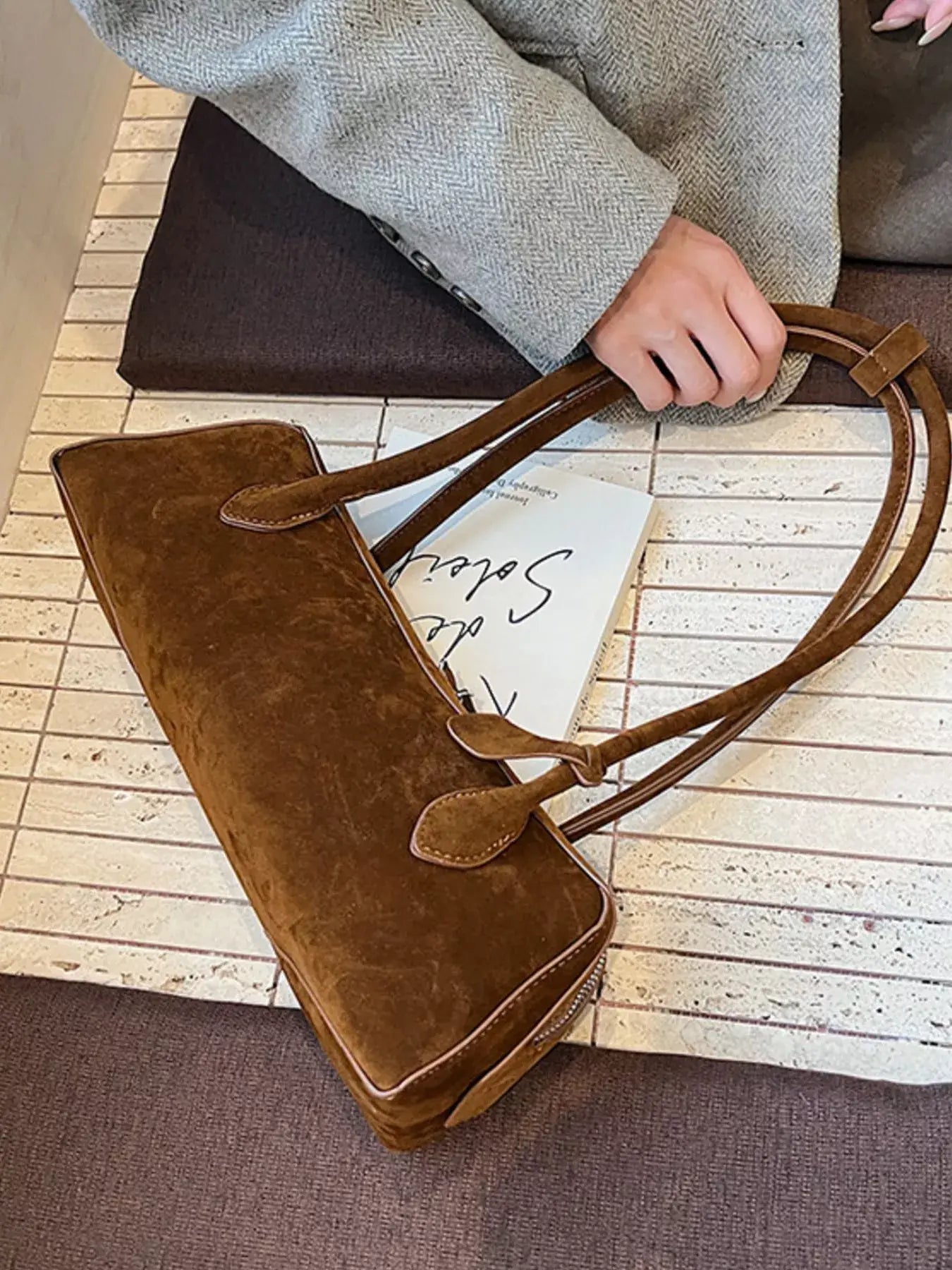 Solid Color Shoulder Bag - Trendsi - Flyclothing LLC