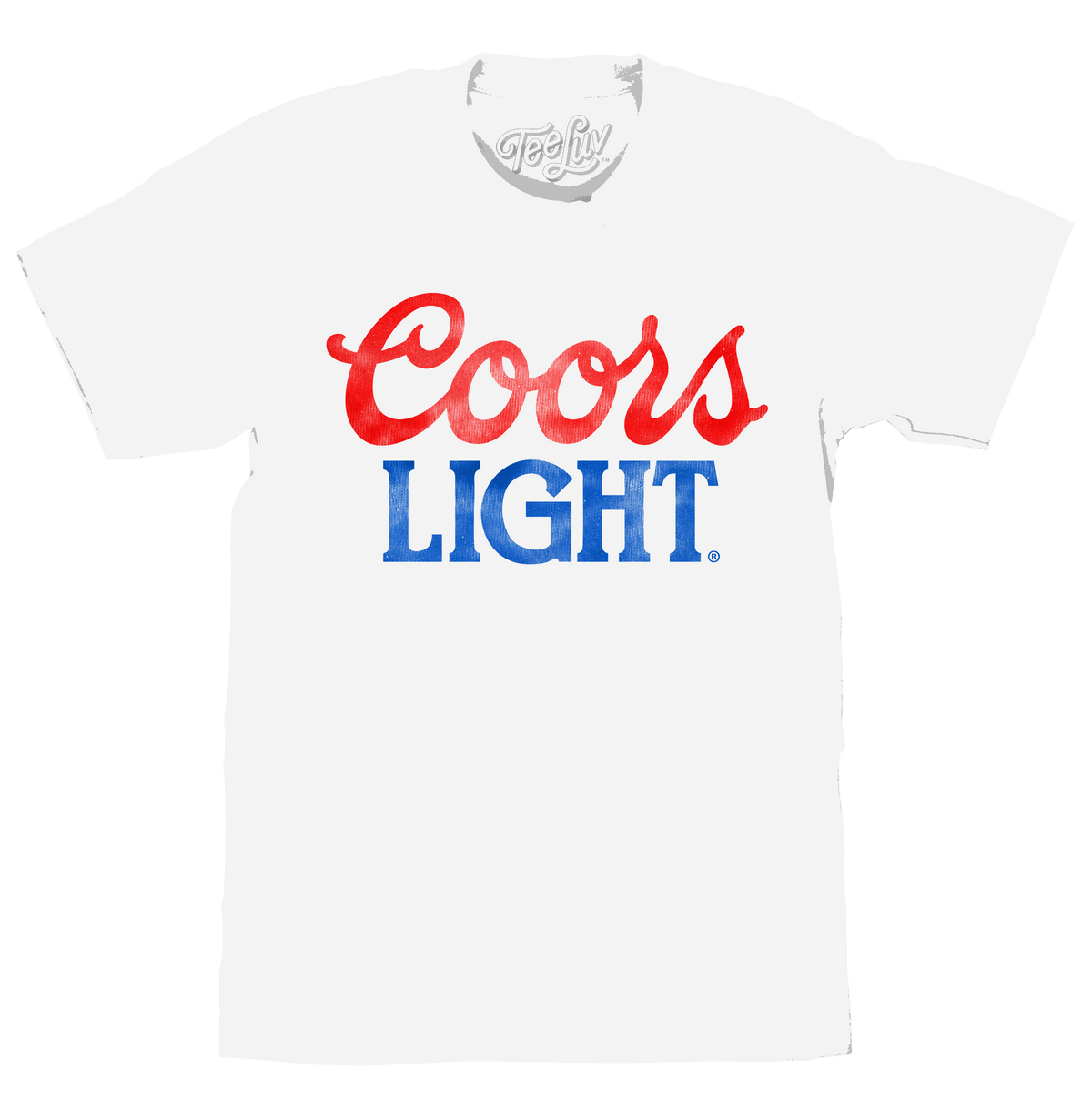 Coors Light Faded Logo - White - Tee Luv - Flyclothing LLC