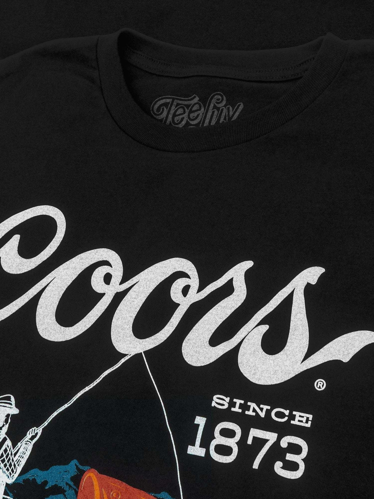 Coors Since 1873 Bass Fishing T-Shirt - Black - Tee Luv - Flyclothing LLC