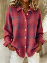 Plaid Button-Up Cardigan - Trendsi - Flyclothing LLC