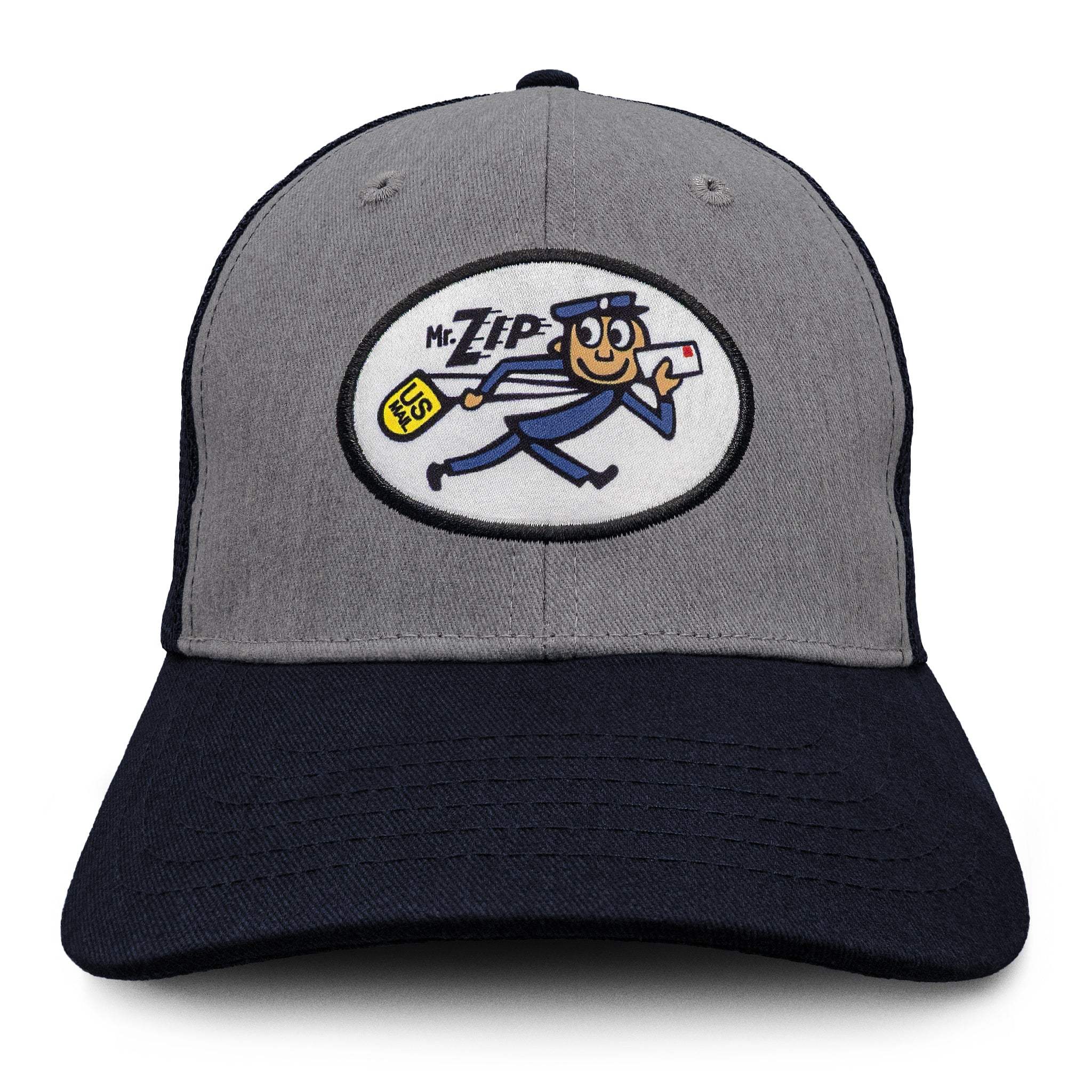 USPS Mr Zip Mesh Back Hat - Gray and Navy Blue
