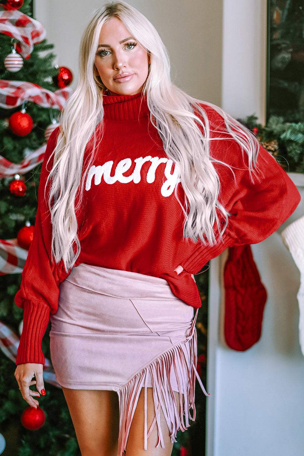 Double Take Full Size Turtleneck Long Sleeve Sweater - Trendsi - Flyclothing LLC