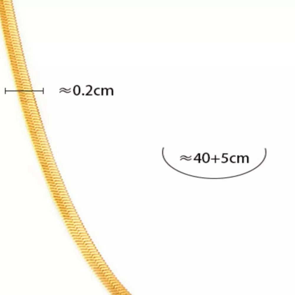 18K Gold-Plated Titanium Steel Necklace - Trendsi - Flyclothing LLC